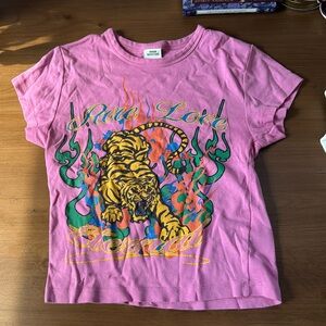 pink urban outfitters tiger top